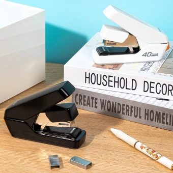 Степлер настольный Deli 0370SBLACK Exceed 24/6 26/6 (40листов) снижение усилия черный 100скоб коробка - купить недорого с доставкой в интернет-магазине