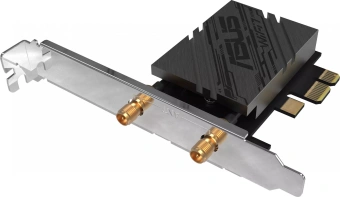 Сетевой адаптер Wi-Fi + Bluetooth Asus PCE-BE92BT BE9400 PCI Express (ант.внеш.несъем.) 2ант. - купить недорого с доставкой в интернет-магазине
