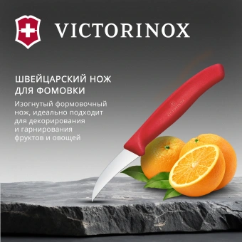 Нож кухонный Victorinox Swiss Classic (6.7501.C1) стальной для формовки лезв.60мм прямая заточка красный - купить недорого с доставкой в интернет-магазине