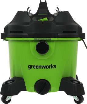 Строительный пылесос Greenworks G120WDV 1300Вт (уборка: сухая/сбор воды) зеленый - купить недорого с доставкой в интернет-магазине