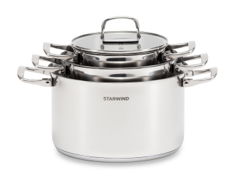 Набор кастрюль Starwind Chef Compact 6 предметов (SW-CH3006) - купить недорого с доставкой в интернет-магазине