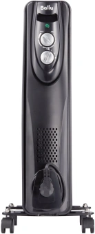 Радиатор масляный Ballu Classic Black BOH/CL-09BRN 2000Вт черный/серый - купить недорого с доставкой в интернет-магазине