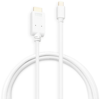 Кабель аудио-видео Buro 1.2v miniDisplayport (m)/HDMI (m) 2м. позолоч.конт. белый (BHP MDPP-HDMI-2) - купить недорого с доставкой в интернет-магазине