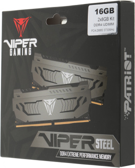 Память DDR4 2x8Gb 3733MHz Patriot PVS416G373C7K Viper Steel RTL Gaming PC4-29800 CL17 DIMM 288-pin 1.35В single rank с радиатором Ret - купить недорого с доставкой в интернет-магазине