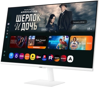 Монитор Samsung 32" M7 S32FM703UIXCI белый VA LED 16:9 HDMI M/M матовая 3000:1 300cd 178гр/178гр 3840x2160 60Hz 4K USB 6.8кг - купить недорого с доставкой в интернет-магазине