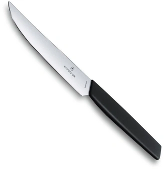 Нож кухонный Victorinox Swiss Modern (6.9003.12) стальной столовый для стейка лезв.120мм прямая заточка черный - купить недорого с доставкой в интернет-магазине