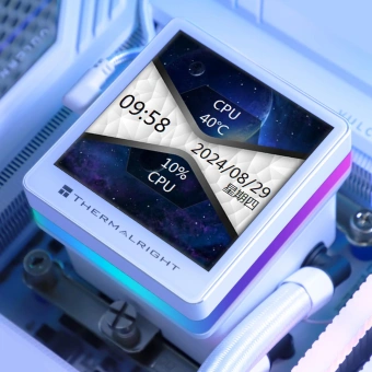 Система водяного охлаждения Thermalright Grand Vision 360 ARGB Soc-AM5/AM4/1151/1200/2066/2011/1700 белый 4-pin 29.4dB Al LCD Ret (G-VISION-360-WH-ARGB) - купить недорого с доставкой в интернет-магазине