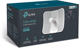 Точка доступа TP-Link CPE710 AC900 10/100/1000BASE-TX белый - купить недорого с доставкой в интернет-магазине