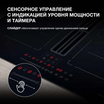 Индукционная варочная поверхность Hyundai HHIH 6858 BG черный - купить недорого с доставкой в интернет-магазине