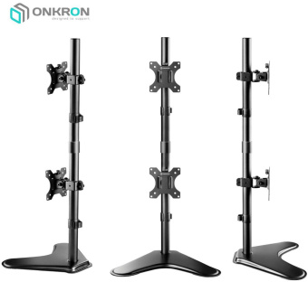 Кронштейн для мониторов Onkron D208FS черный 13"-32" макс.16кг настольный поворот и наклон - купить недорого с доставкой в интернет-магазине