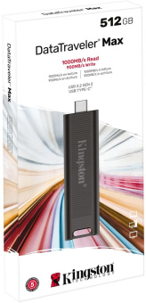 Флеш Диск Kingston 512GB DataTraveler Type-C Max DTMAX/512GB USB3.2 черный - купить недорого с доставкой в интернет-магазине