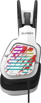 Наушники с микрофоном A4Tech Bloody G565 белый/рисунок 0.2м мониторные оголовье (G565 ENERGY WHITE) - купить недорого с доставкой в интернет-магазине