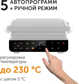 Электрогриль Red Solution G830D 2000Вт черный - купить недорого с доставкой в интернет-магазине