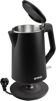 Чайник электрический Gorenje K15DWBK 1.5л. 2200Вт черный корпус: металл - купить недорого с доставкой в интернет-магазине