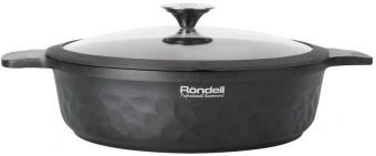 Сотейник Rondell ArtDeco RDA-1255 d=28см (с крышкой) черный - купить недорого с доставкой в интернет-магазине