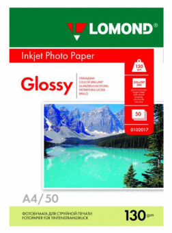 Фотобумага Lomond 0102017 A4/130г/м2/50л./белый глянцевое для струйной печати - купить недорого с доставкой в интернет-магазине