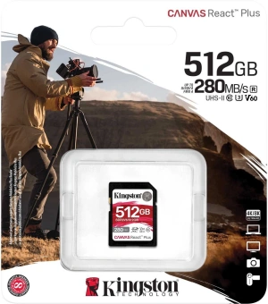 Флеш карта SDXC 512GB Kingston SDR2V6/512GB Canvas React Plus w/o adapter - купить недорого с доставкой в интернет-магазине