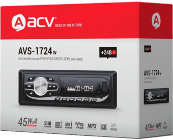 Автомагнитола ACV AVS-1724W 1DIN 4x45Вт (31046) - купить недорого с доставкой в интернет-магазине
