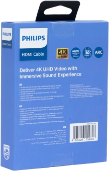 Кабель аудио-видео Philips 4K 60 Гц Ultra HD HDMI (m)/HDMI (m) 1.5м. позолоч.конт. черный (SWV4110/56) - купить недорого с доставкой в интернет-магазине