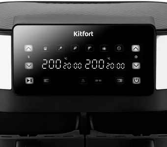 Аэрогриль Kitfort КТ-2259 7.6л 2850Вт черный/серебристый - купить недорого с доставкой в интернет-магазине