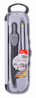 Циркуль Deli EG20804 металл в компл.:карандаш - купить недорого с доставкой в интернет-магазине