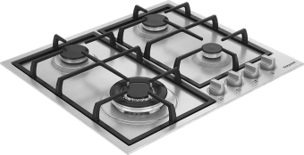 Газовая варочная поверхность Hotpoint HGMT 642 W IX серебристый - купить недорого с доставкой в интернет-магазине