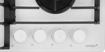 Газовая варочная поверхность Vitek VGH 6420 WG стекло белое - купить недорого с доставкой в интернет-магазине