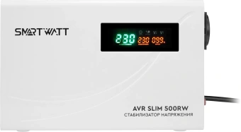 Стабилизатор напряжения Smartwatt AVR Slim 500RW 500ВА белый - купить недорого с доставкой в интернет-магазине