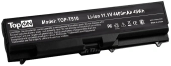 Батарея для ноутбука TopON 75938 11.1V 4400mAh литиево-ионная (TOP-T510) - купить недорого с доставкой в интернет-магазине
