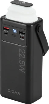 Мобильный аккумулятор Digma DGPF30B 30000mAh QC3.0/PD3.0 22.5W 3A 4xUSB-A/2xUSB-C черный (DGPF30B22PBK) - купить недорого с доставкой в интернет-магазине