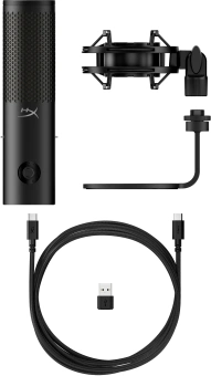 Микрофон проводной HyperX QuadCast 2 S 3м черный - купить недорого с доставкой в интернет-магазине