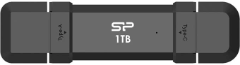 Накопитель SSD Silicon Power USB-C 1TB SP001TBUC3S72V1K DS72 1.8" черный USB-A - купить недорого с доставкой в интернет-магазине