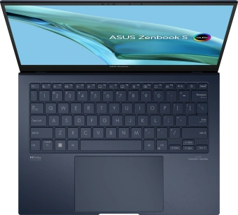 Ноутбук Asus Zenbook S UX5304MA-NQ172 Core Ultra 7 155U 16Gb SSD1Tb Intel Graphics 13.3" OLED 3K (2880x1800) noOS blue WiFi BT Cam Bag (90NB12V3-M00B20) - купить недорого с доставкой в интернет-магазине