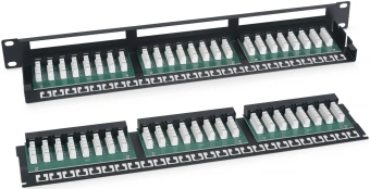 Патч-панель Cabeus PLHD-48-CAT.5E-DUAL 19" 1U 48xRJ45 кат.5E - купить недорого с доставкой в интернет-магазине