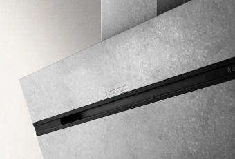 Вытяжка каминная Elica Stripe Urban Zinc/A/90 черный управление: кнопочное (1 мотор) - купить недорого с доставкой в интернет-магазине