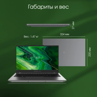 Ноутбук Digma Pro Fortis Core i3 1005G1 8Gb SSD512Gb Intel UHD Graphics 14.1" IPS FHD (1920x1080) Windows 11 Pro grey WiFi BT Cam 4000mAh (DN14P3-8DXW01) - купить недорого с доставкой в интернет-магазине