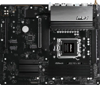 Материнская плата Asrock B850 PRO-A WIFI Socket AM5 AMD B850 4xDDR5 ATX AC`97 8ch(7.1) 2.5Gg RAID+HDMI - купить недорого с доставкой в интернет-магазине