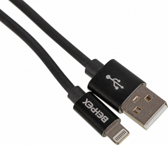 Кабель USB (m)-Lightning (m) 1м черный - купить недорого с доставкой в интернет-магазине