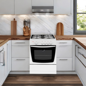Плита Газовая Gefest CG 60MC7 K73 белый (металлическая крышка) реш.чугун - купить недорого с доставкой в интернет-магазине