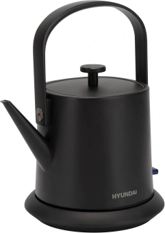 Чайник электрический Hyundai HYK-S2042 0.6л. 1000Вт черный корпус: металл - купить недорого с доставкой в интернет-магазине