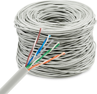 Кабель сетевой Buro BU-CCA-042 UTP 4 пары cat.5E solid 0.42мм CCA 305м серый - купить недорого с доставкой в интернет-магазине