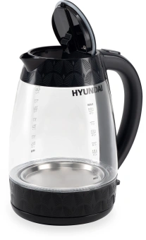 Чайник электрический Hyundai HYK-G4505 2л. 2200Вт черный корпус: стекло/пластик - купить недорого с доставкой в интернет-магазине