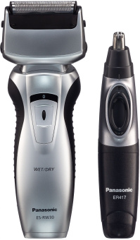 Бритва сетчатая Panasonic ES-RW30CM реж.эл.:2 питан.:аккум. серебристый/черный - купить недорого с доставкой в интернет-магазине