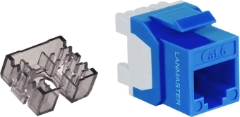 Модуль Lanmaster LAN-OK45U6/180N-BL Keystone RJ45 кат.6 син. - купить недорого с доставкой в интернет-магазине