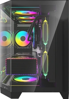 Корпус Formula Crystal Z6M Floe черный без БП mATX 4x120mm 2xUSB3.0 audio bott PSU - купить недорого с доставкой в интернет-магазине