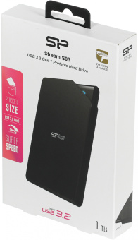 Жесткий диск Silicon Power USB3.0 1TB SP010TBPHDS03S3K S03 Stream 2.5" черный - купить недорого с доставкой в интернет-магазине
