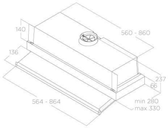 Вытяжка встраиваемая Elica Ciak 2.0 GR/A/60 нержавеющая сталь управление: ползунковое (1 мотор) - купить недорого с доставкой в интернет-магазине