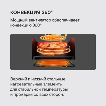Аэрогриль Rondell RDE-AF444 8л 2000Вт серебристый/черный - купить недорого с доставкой в интернет-магазине
