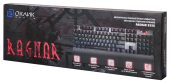 Клавиатура Оклик 935G RAGNAR механическая черный USB Multimedia for gamer LED (подставка для запястий) - купить недорого с доставкой в интернет-магазине