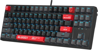 Клавиатура A4Tech AT87 черный/красный USB for gamer LED кабель 1.8м - купить недорого с доставкой в интернет-магазине